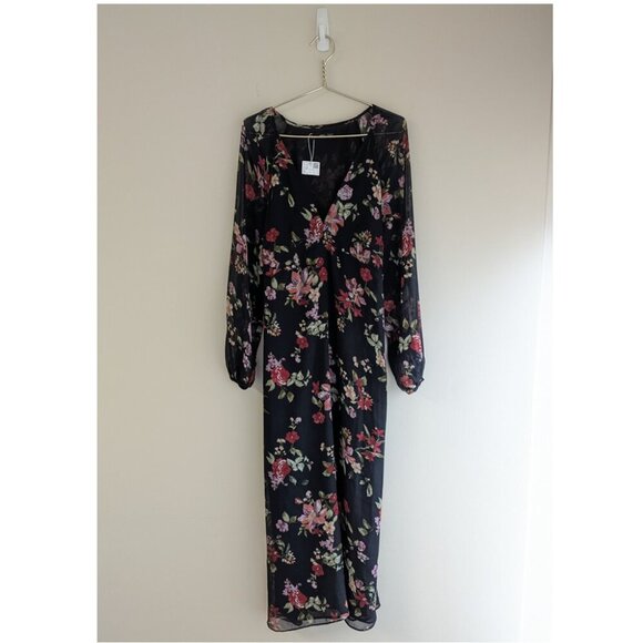 Mango MNG Floral puff-sleeve dress - Picture 7 of 12